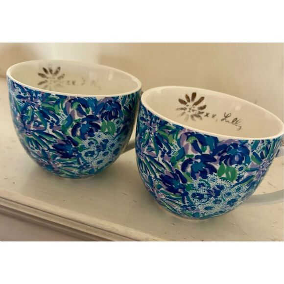 Lilly Pulitzer Set of 2 Ceramic Mugs - Picture 1 of 9